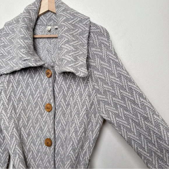 Anthropologie Moth Womens Large Cottage Core Chevron Belted Cardigan - Picture 4 of 12